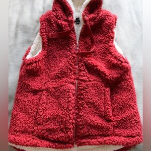 Red Sherpa Vest